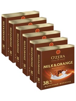 OZera, шоколад в кубиках молочный Milk & Orange, 90 г х 6 штук 9005 - фото 8153